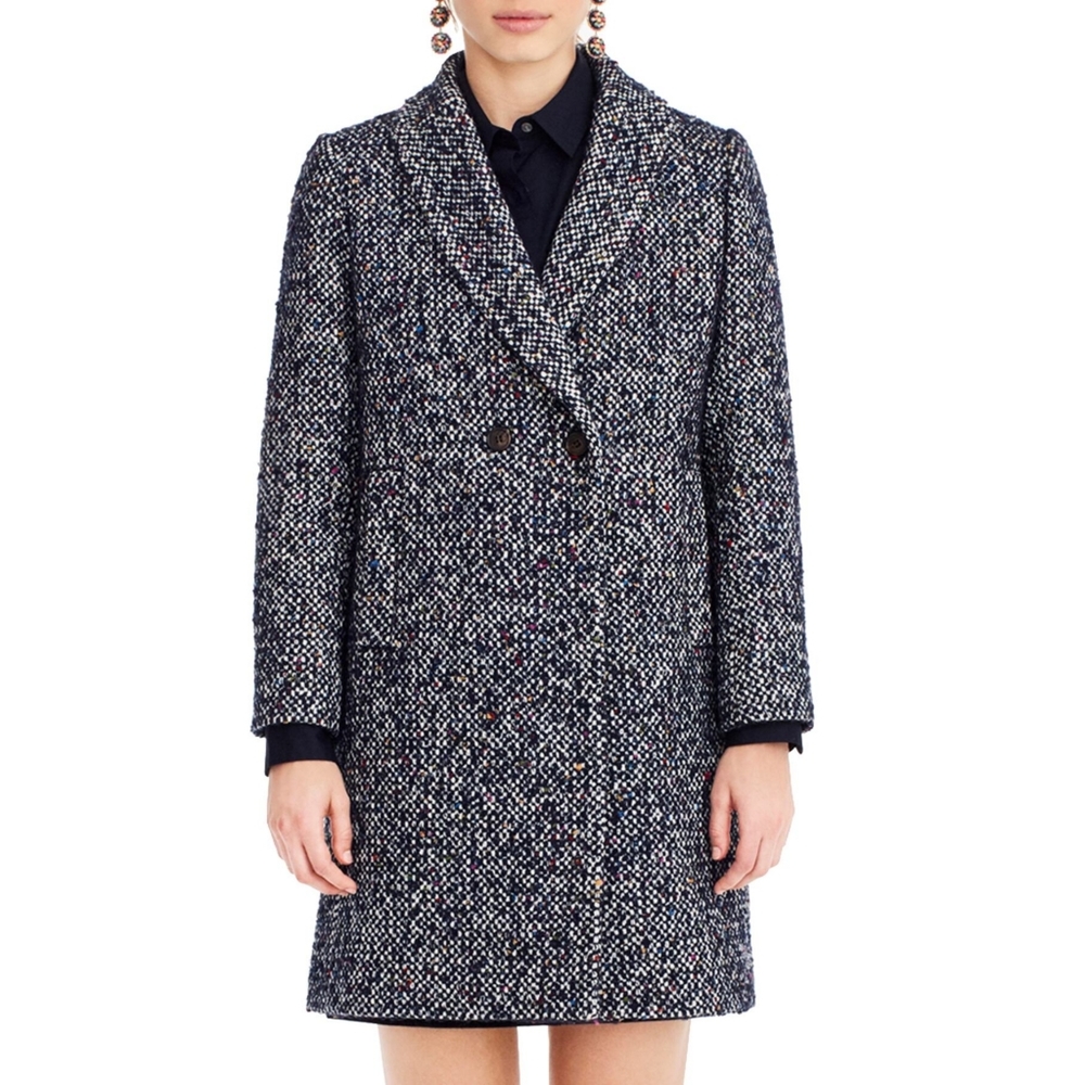 J. Crew Daphne Topcoat in Italian Tweed